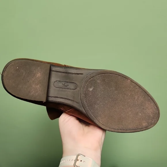 Yuu Chestnut Ankle Booties with Buckle Detail - Picture 3 of 6